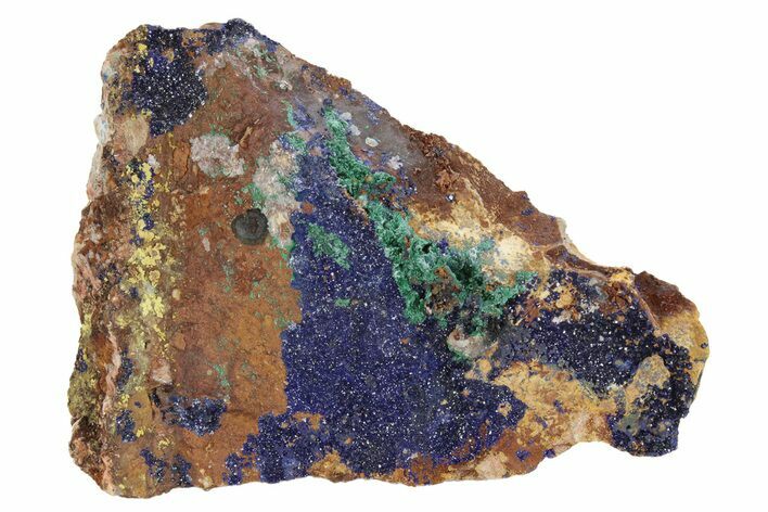 Azurite and Malachite Association on Matrix - Morocco #217807